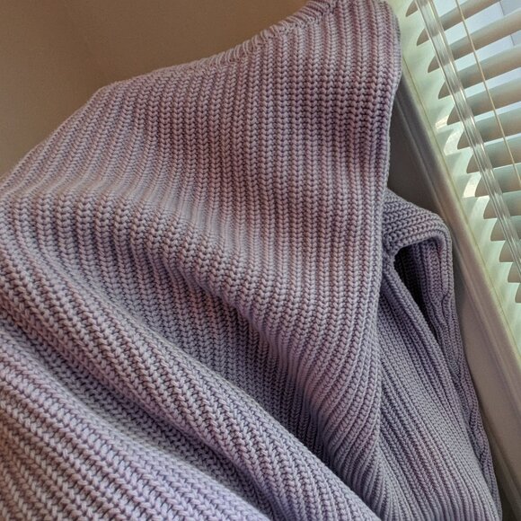 Los Angeles Apparel Fisherman Sweater in Lavender - Picture 15 of 15
